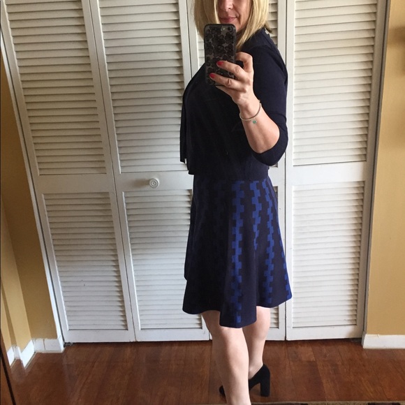 Ann Taylor geo jacquard fit and flare dress - Picture 7 of 7